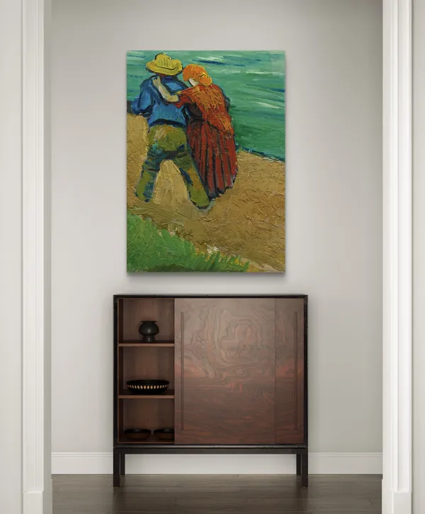 Two_Lovers_in_Arles_1888,_A_Painting_by_Van_Gogh,_Framed_Canvas,_Wall_Decor,_Multicolor