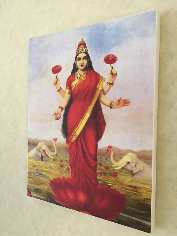 Saraswati_and_Lakshmi,_Raja_Ravi_Varma_Paintings,_Set_of_2,_Framed_Canvas,_Multicolor
