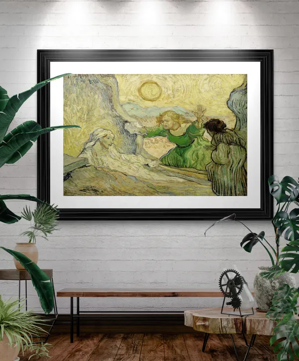 The_Raising_of_Lazarus_1890,_A_Painting_by_Van_Gogh,_Framed,_Wall_Decor,_Multicolor