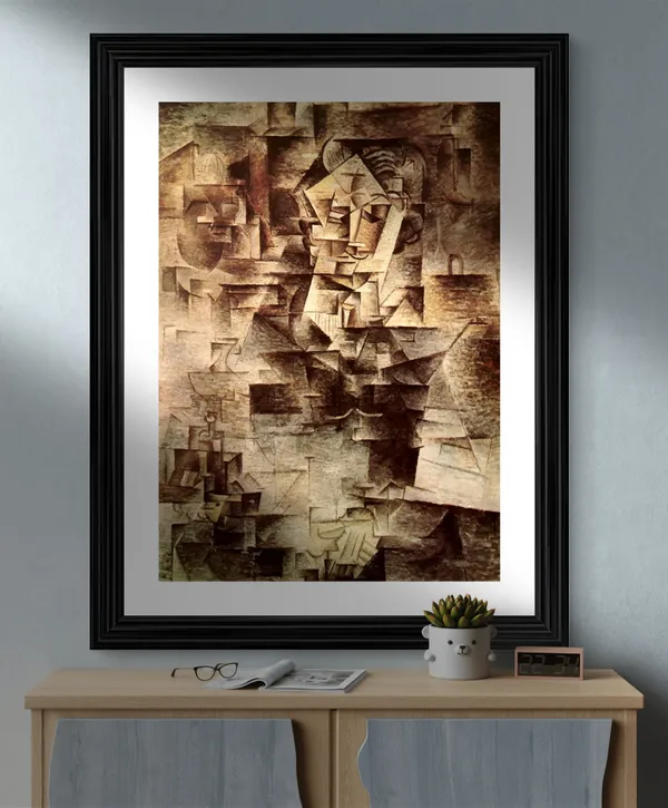 The_Accordionist_1911,_A_Painting_by_Pablo_Picasso,_Framed,_Wall_Decor,_Multicolor