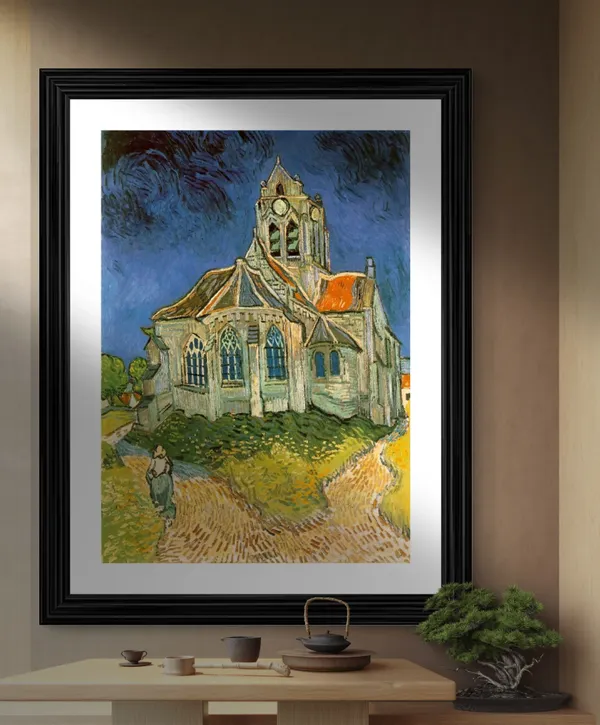 *Cafe_Terrace_at_Night_&_Church_at_Auvers;_Van_Gogh_Paintings,_Set_of_2,_Framed,_Wall_D�cor,_Multicolor