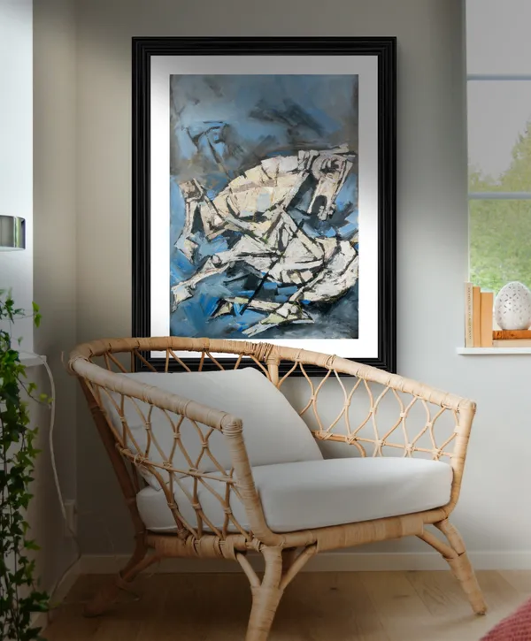 The_Horse'-_M.F._Husain's_Painting,_Framed,_Wall_Decor,_Multicolor