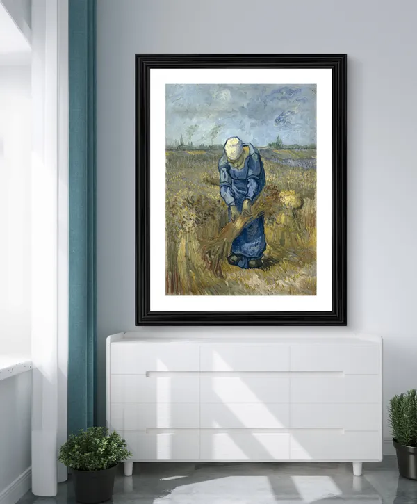 Peasant_Woman_Bruising_Flax_1889,_A_Painting_by_Van_Gogh,_Framed,_Wall_Decor,_Multicolor