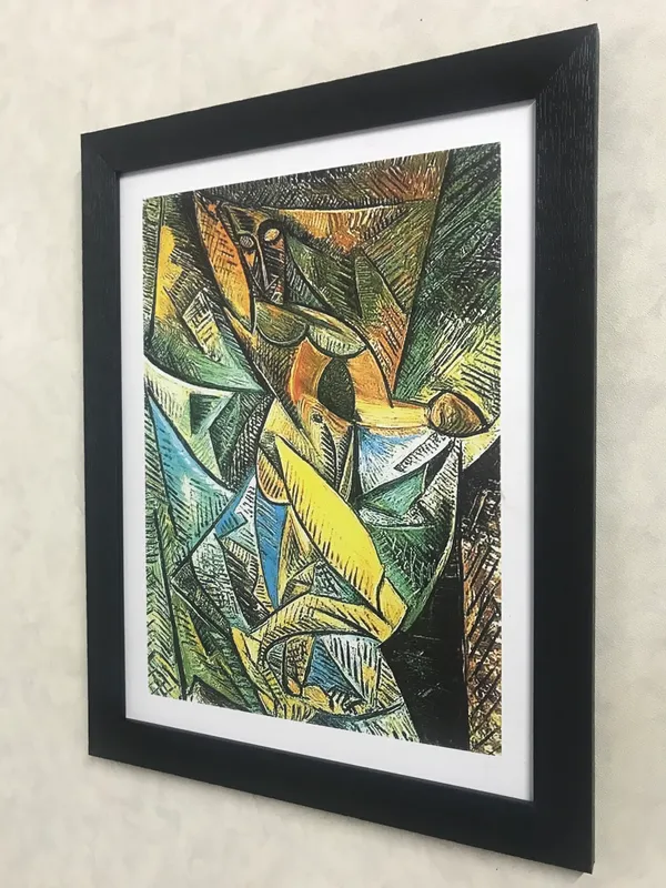 Dance_with_Veils_&_Cubist_Person,_Paintings_by_Pablo_Picasso,_Framed,_Set_of_2,_,_Multicolor