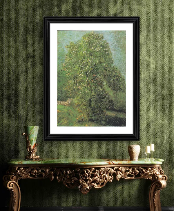 Horse_Chestnut_Tree_in_Blossom_1887,_A_Painting_by_Van_Gogh,_Framed,_Wall_Decor,_Multicolor