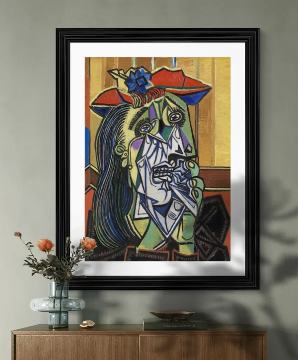 The_Weeping_Woman_1937,_A_Painting_by_Pablo_Picasso,_Framed,_Wall_Decor,_Multicolor