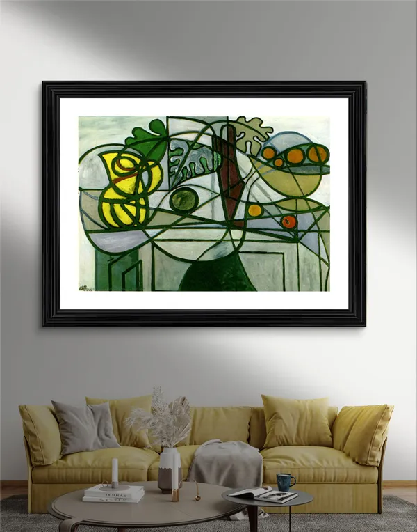 Still_Life_Replica,_A_Painting_by_Pablo_Picasso,_Framed,_Wall_Decor,_Multicolor