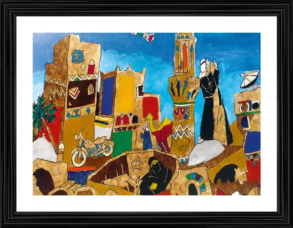 The_Culture'_-_M.F._Husain's_Painting,_Framed,_Wall_Decor,_Multicolor