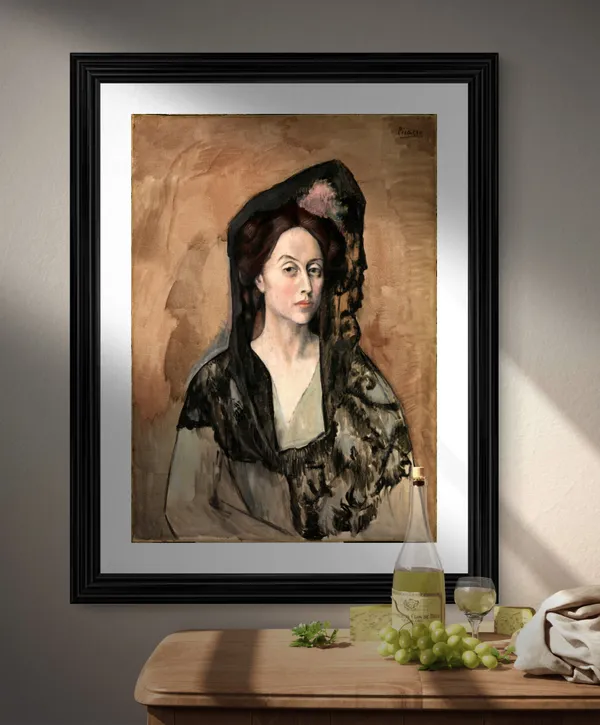 Portrait_of_Madame_Canals_1905,_A_Painting_by_Pablo_Picasso,_Framed,_Wall_Decor,_Multicolor