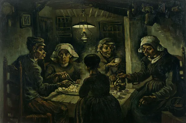 Potato_Eaters_1885,_A_Painting_by_Van_Gogh,_Framed_Canvas,_Wall_Decor,_Multicolor