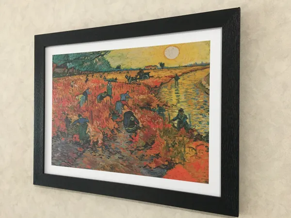 The_Red_Wineyard,_1888_,_A_Painting_by_Van_Gogh,_Framed,_Wall_Decor,_Multicolor