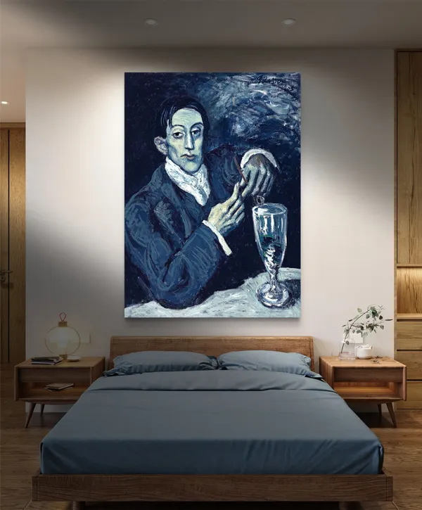 The_Absinthe_Drinker_Angel_Fernndez_1903,_A_Painting_by_Pablo_Picasso,_Framed_Canvas,_Multicolor
