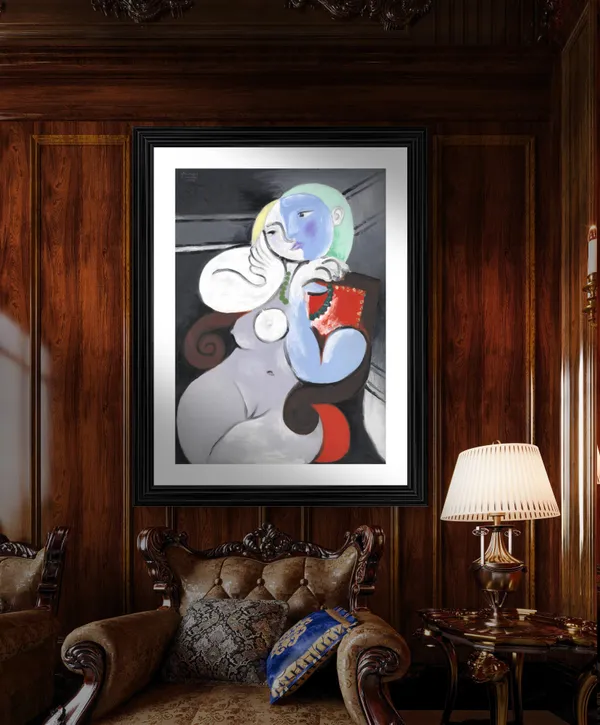Nude_Woman_in_A_Red_Armchair_1932,_A_Painting_by_Pablo_Picasso,_Framed,_Wall_Decor,_Multicolor