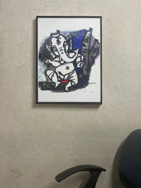 Ganesha_Dances-_M.F._Husain's_Painting,_Framed_Canvas,_Wall_Decor,_Multicolor