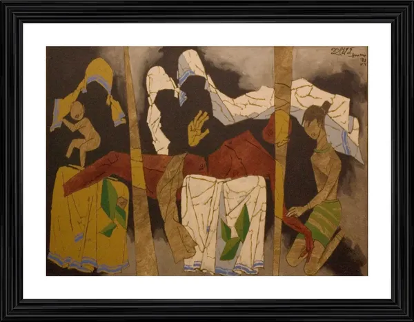 Mother_Teresa_(1989)-_M.F._Husain's_Painting,_Framed,_Wall_Decor,_Multicolor