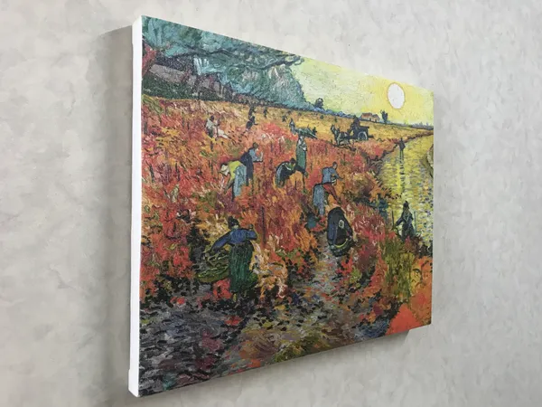 �The_Red_Vineyard_&_Wheatfield_with_Crows,�_Framed,_Wall_D�cor,_Multicolor