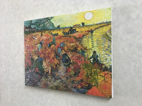 �The_Red_Vineyard_&_Wheatfield_with_Crows,�_Framed,_Wall_D�cor,_Multicolor