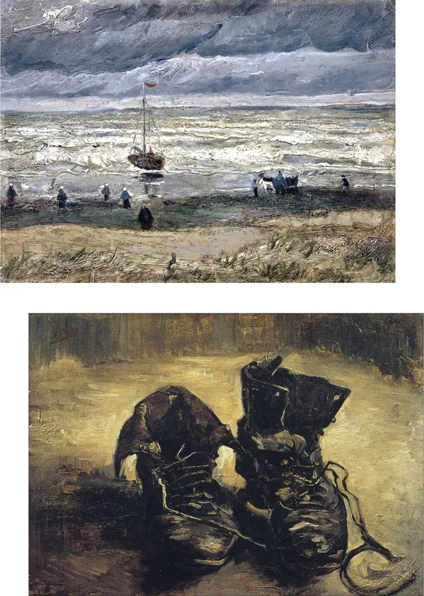 �Beach_at_Scheveningen_&_A_Pair_of_Shoes,_Framed,_Wall_D�cor,_Multicolor