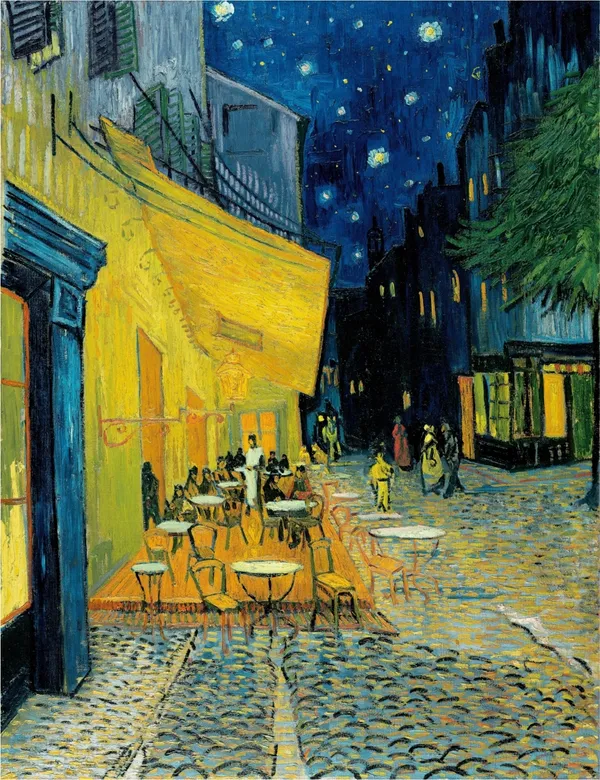 Cafe_Terrace_at_Night_1888,_A_Painting_by_Van_Gogh,_Framed_Canvas,_Wall_Decor,_Multicolor