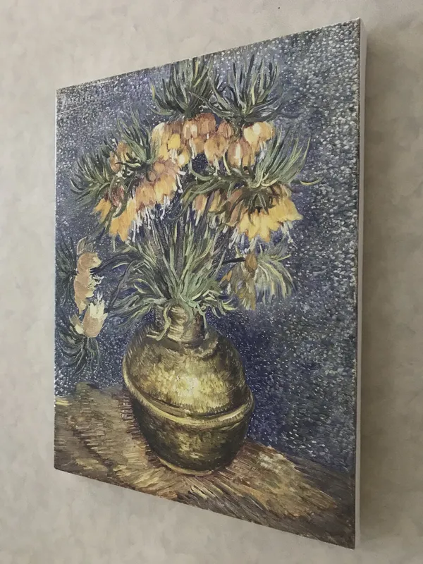 Flowers_in_a_Copper_Vase,_1887,_A_Painting_by_Van_Gogh,_Framed_Canvas,_Wall_Decor,_Multicolor