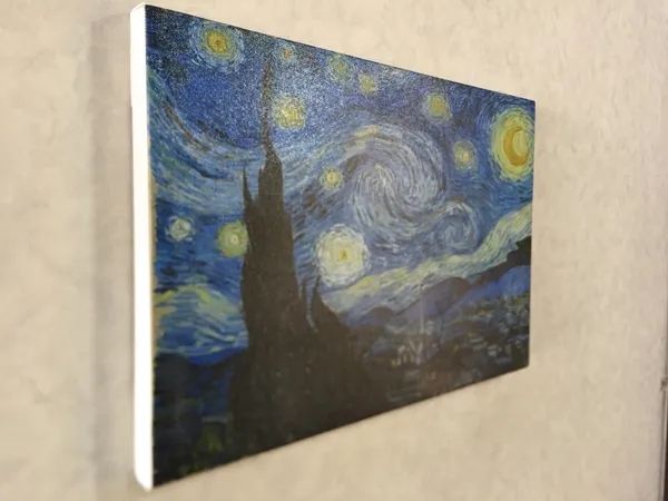 Multicolor_Starry_Night_1889,_A_Painting_by_Van_Gogh,_Framed_Canvas,_Wall_Decor.