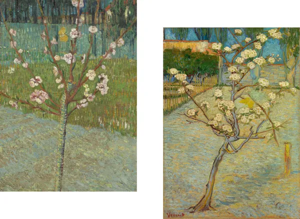 Peach_Tree_in_Blossom_&_Pear_Tree_in_Blossom,_Paintings_by_Van_Gogh,_Framed_Canvas,_Set_of_2,_Multicolor