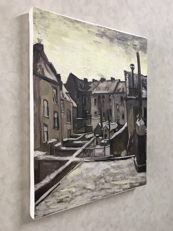 Houses_Seen_From_the_Back_1886,_A_Painting_by_Van_Gogh,_Framed_Canvas,_Wall_Decor,_Multicolor