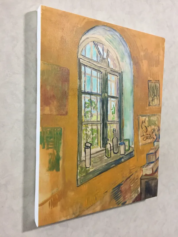Window_in_The_Studio_1889,_A_Painting_by_Van_Gogh,_Framed_Canvas,_Wall_Decor,_Multicolor