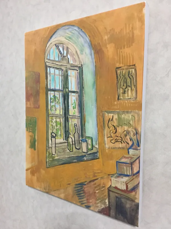 Window_in_The_Studio_1889,_A_Painting_by_Van_Gogh,_Framed_Canvas,_Wall_Decor,_Multicolor