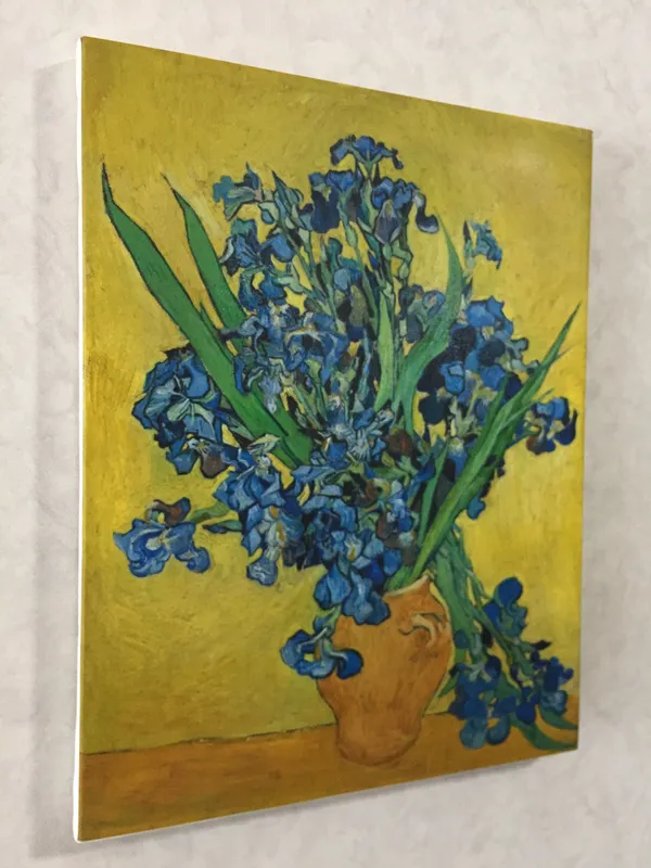 Vase_with_Irises_1890,_A_Painting_by_Van_Gogh,_Framed_Canvas,_Wall_Decor,_Multicolor