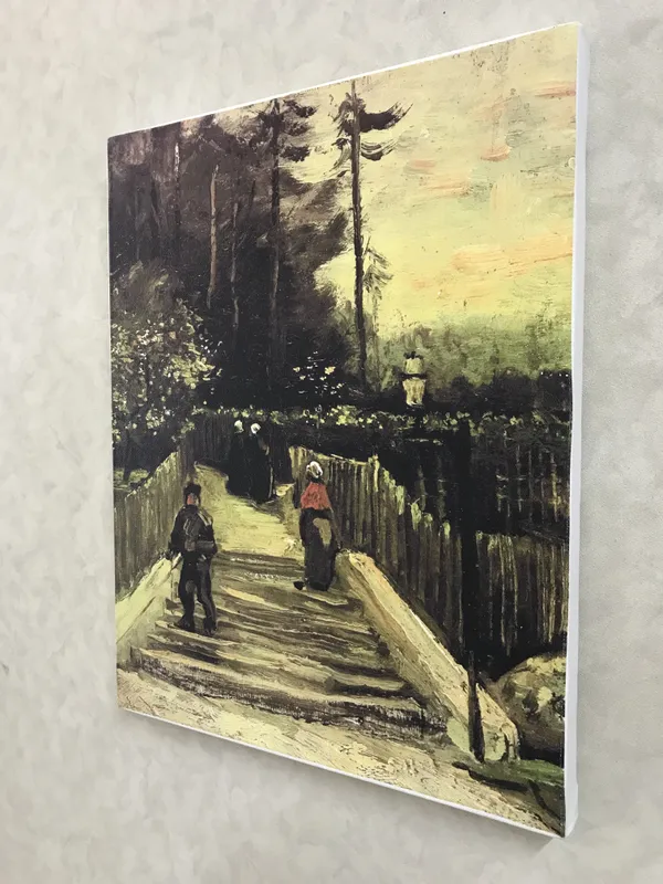 Sloping_Path_in_Montmartre_1886,_A_Painting_by_Van_Gogh,_Framed_Canvas,_Wall_Decor,_Multicolor