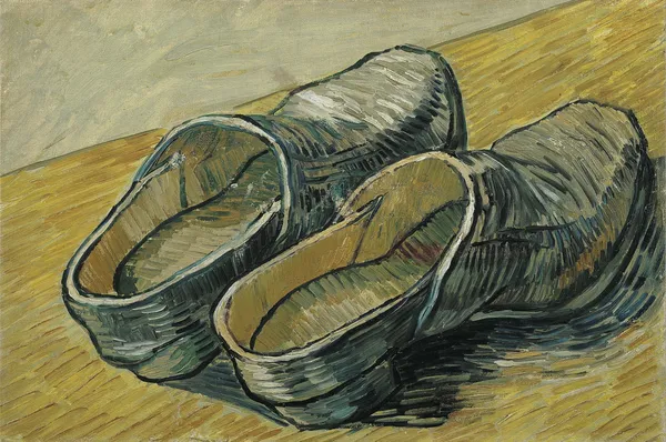 A_Pair_of_Leather_Clogs_1889,_A_Painting_by_Van_Gogh,_Framed_Canvas,_Wall_Decor,_Multicolor