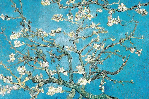 Almond_Blossom_1890,_A_Painting_by_Van_Gogh,_Framed_Canvas,_Wall_Decor,_Multicolor