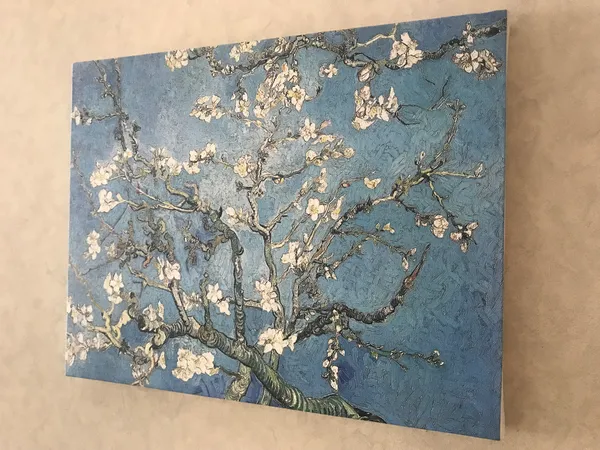 Almond_Blossom_1890,_A_Painting_by_Van_Gogh,_Framed_Canvas,_Wall_Decor,_Multicolor