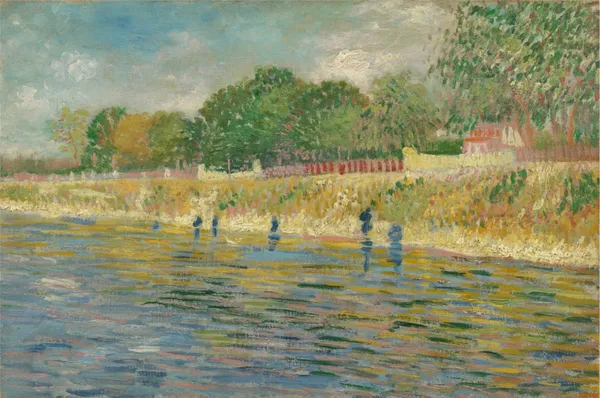 Bank_of_the_Seine_1887,_A_Painting_by_Van_Gogh,_Framed_Canvas,_Wall_Decor,_Multicolor