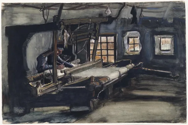 Weaver_1884,_A_Painting_by_Van_Gogh,_Framed_Canvas,_Wall_Decor,_Multicolor