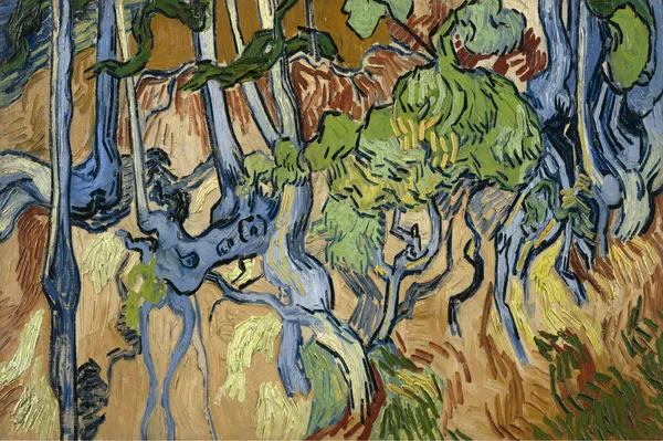 Tree_Roots_1890,_A_Painting_by_Van_Gogh,_Framed_Canvas,_Wall_Decor,_Multicolor