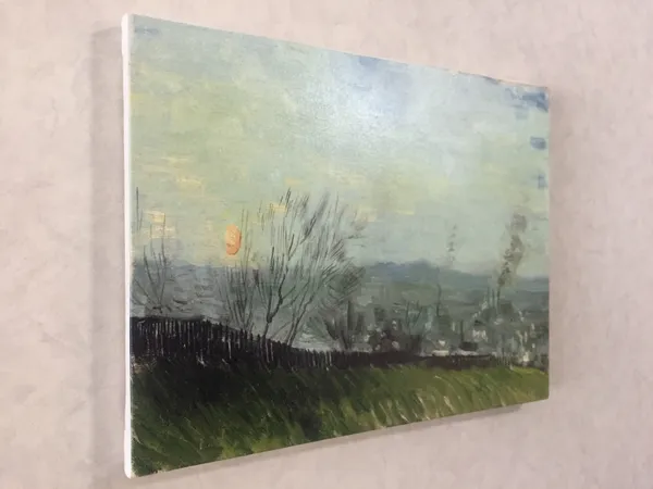 Sunset_in_Montmartre_1887,_A_Painting_by_Van_Gogh,_Framed_Canvas,_Wall_Decor,_Multicolor
