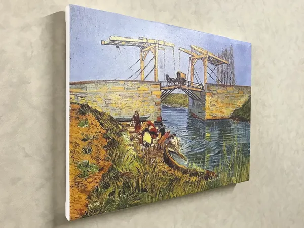 The_Langlois_Bridge_at_Arles_1888,_A_Painting_by_Van_Gogh,_Framed_Canvas,_Wall_Decor,_Multicolor