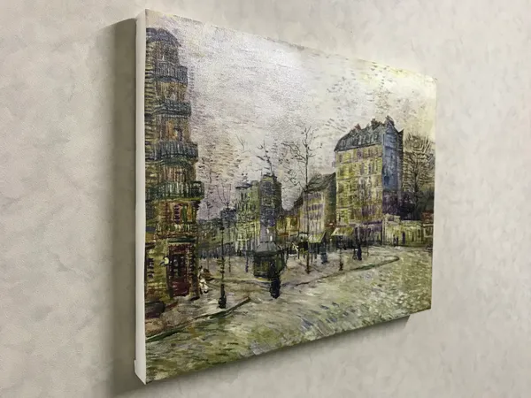 Boulevard_De_Clichy_1887,_A_Painting_by_Van_Gogh,_Framed_Canvas,_Wall_Decor,_Multicolor