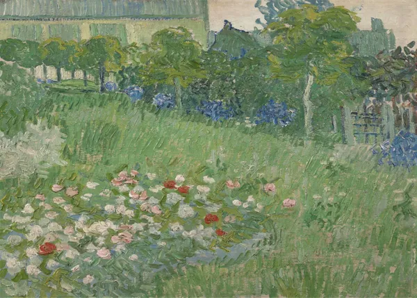 Daubignys_Garden_1890,_A_Painting_by_Van_Gogh,_Framed_Canvas,_Wall_Decor,_Multicolor