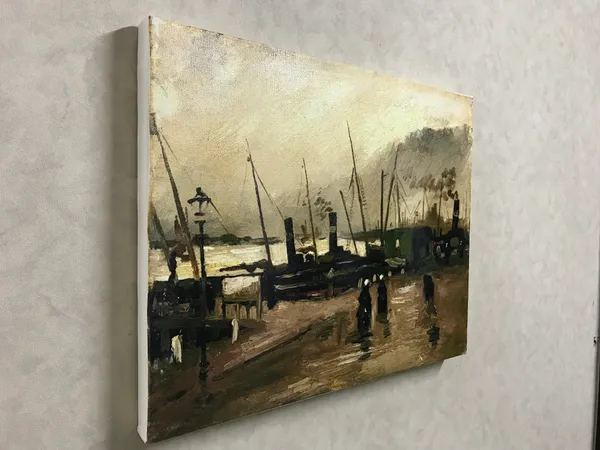 De_Ruijterkade_in_Amsterdam_1885,_A_Painting_by_Van_Gogh,_Framed_Canvas,_Wall_Decor,_Multicolor