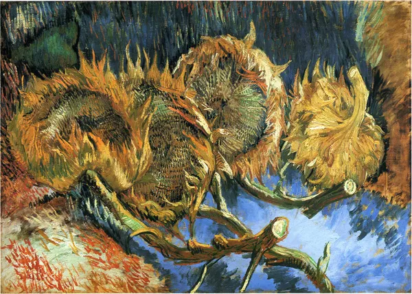 Sunflowers_Gone_To_Seed_1888,_A_Painting_by_Van_Gogh,_Framed_Canvas,_Wall_Decor,_Multicolor