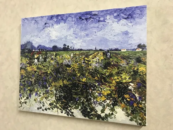 The_Green_Vineyard_1888,_A_Painting_by_Van_Gogh,_Framed_Canvas,_Wall_Decor,_Multicolor
