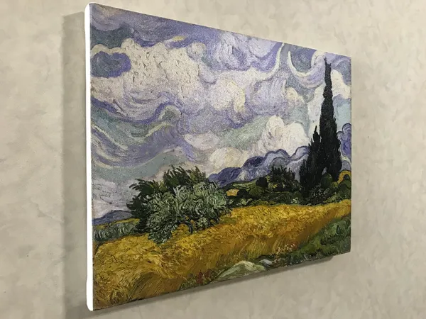 Cypress_and_the_Wheatfield_1889,_A_Painting_by_Van_Gogh,_Framed_Canvas,_Wall_Decor,_Multicolor