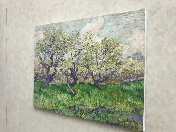 Orchard_in_Blossom_1889,_A_Painting_by_Van_Gogh,_Framed_Canvas,_Wall_Decor,_Multicolor