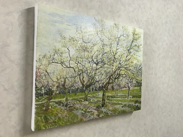 The_White_Orchard_1888,_A_Painting_by_Van_Gogh,_Framed_Canvas,_Wall_Decor,_Multicolor