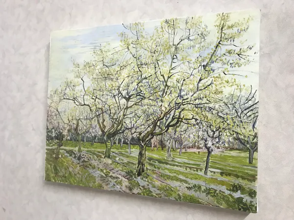 The_White_Orchard_1888,_A_Painting_by_Van_Gogh,_Framed_Canvas,_Wall_Decor,_Multicolor