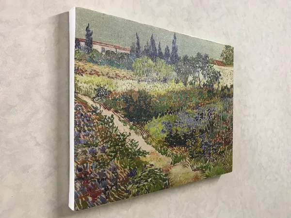 Garden_at_Arles_1889,_A_Painting_by_Van_Gogh,_Framed_Canvas,_Wall_Decor,_Multicolor