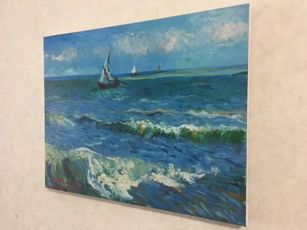 Seascape_Near_Les_Saintes-Maries_1888,_A_Painting_by_Van_Gogh,_Framed_Canvas,_Wall_Decor,_Multicolor